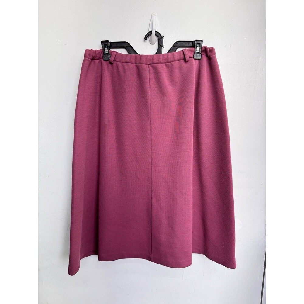 Vintage Queen Casuals Midi Skirt Pink 1960s Chic 36-40 Elastic Waist rose